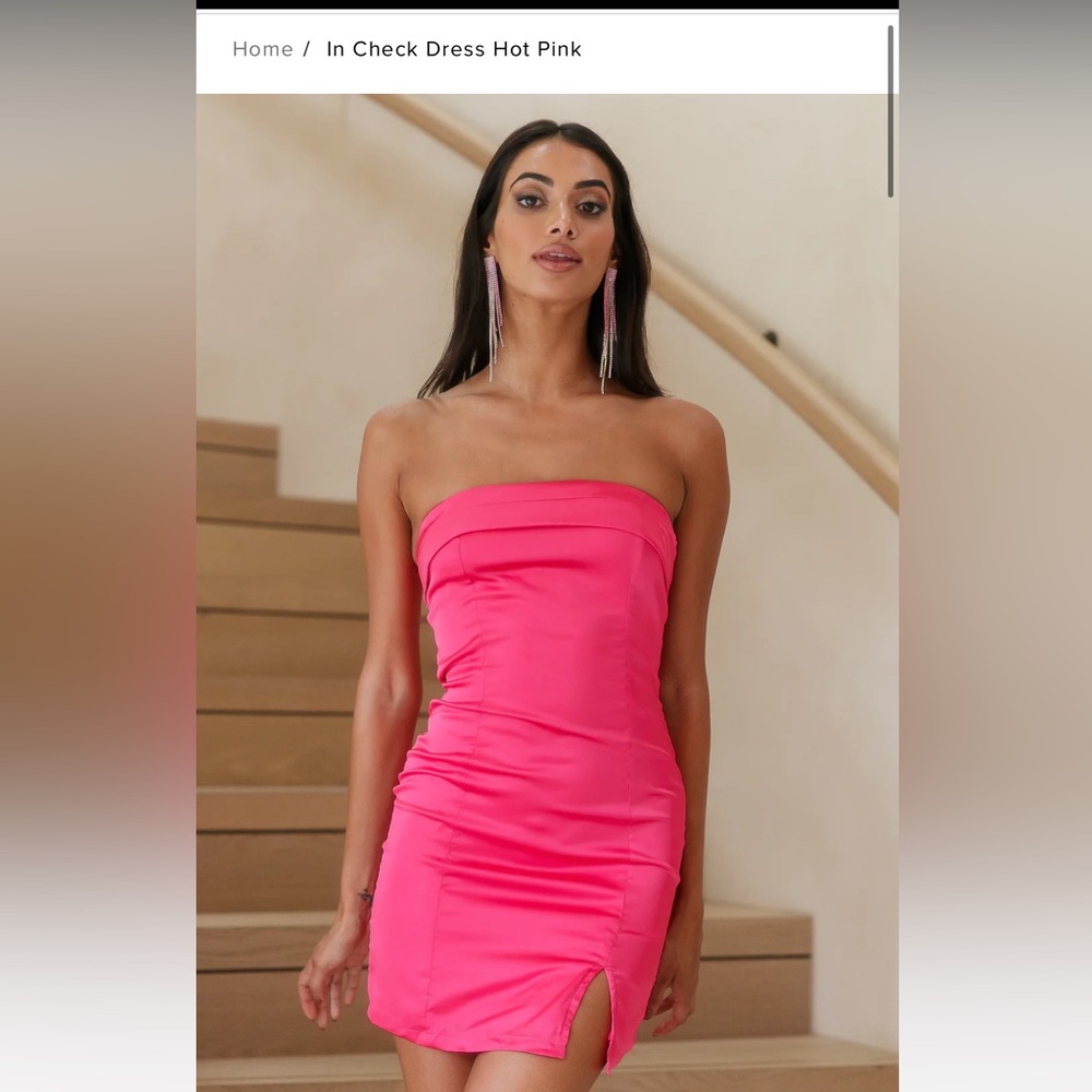HELLO MOLLY🖤 hot pink dress